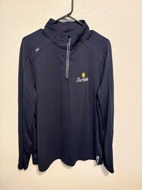 Rhone Navy Performance Quarter-Zip Pullover Size XL